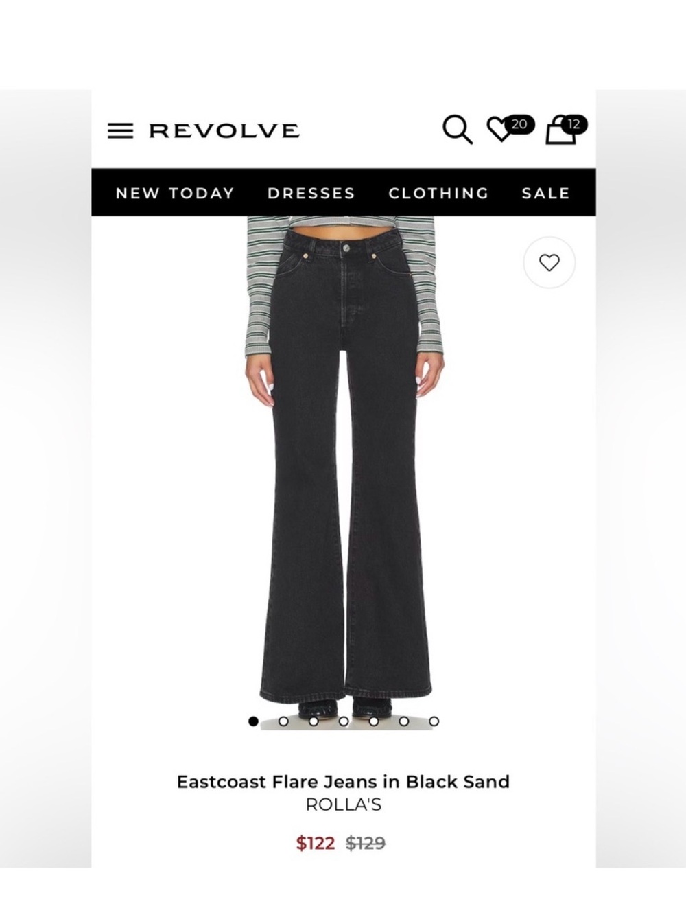 ROLLA'S Black Flare Jeans - Wide Leg